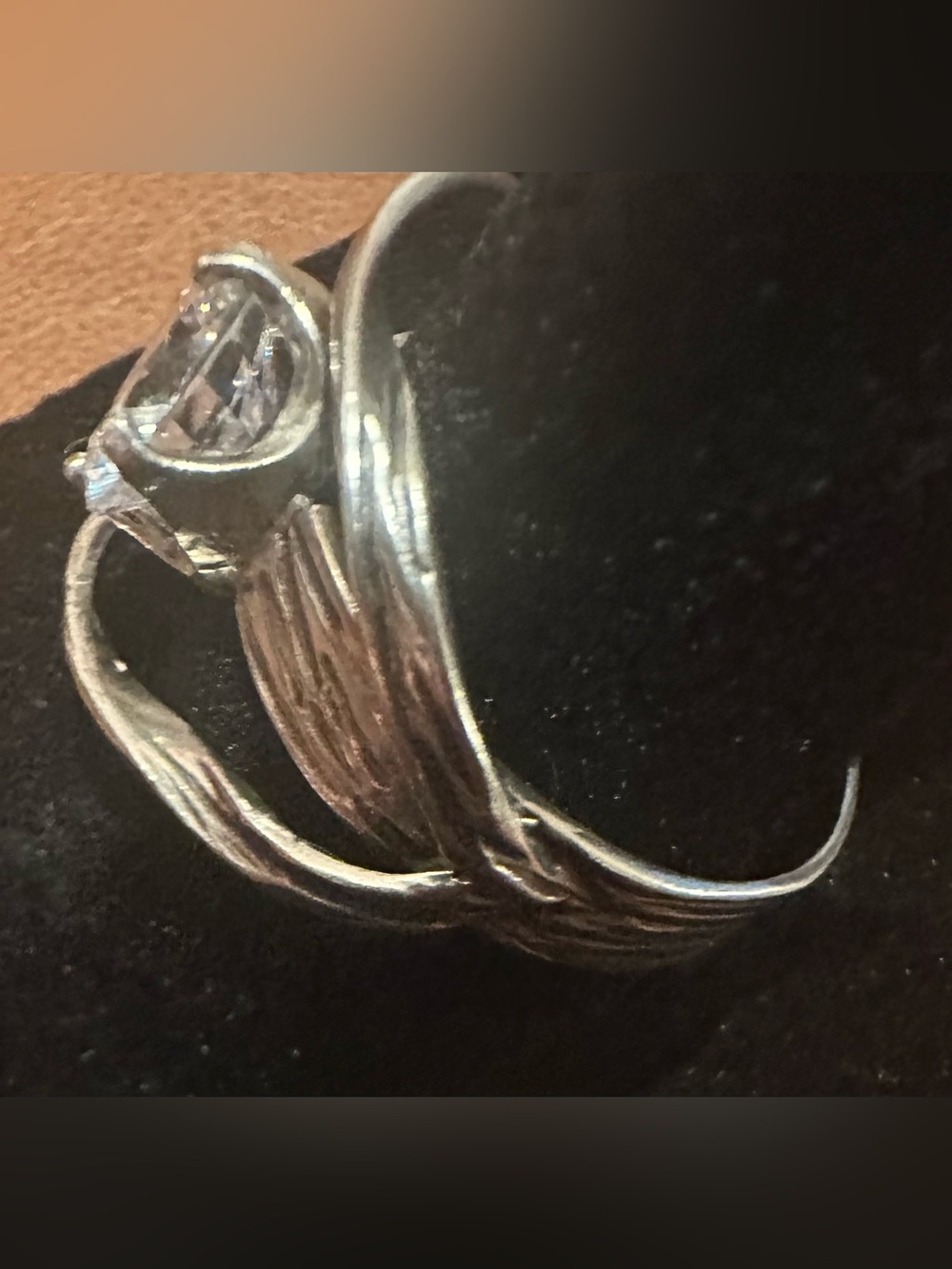 Vintage Silpada .925 Sterling Silver and Cz Ring sz 8 - Picture 8 of 14